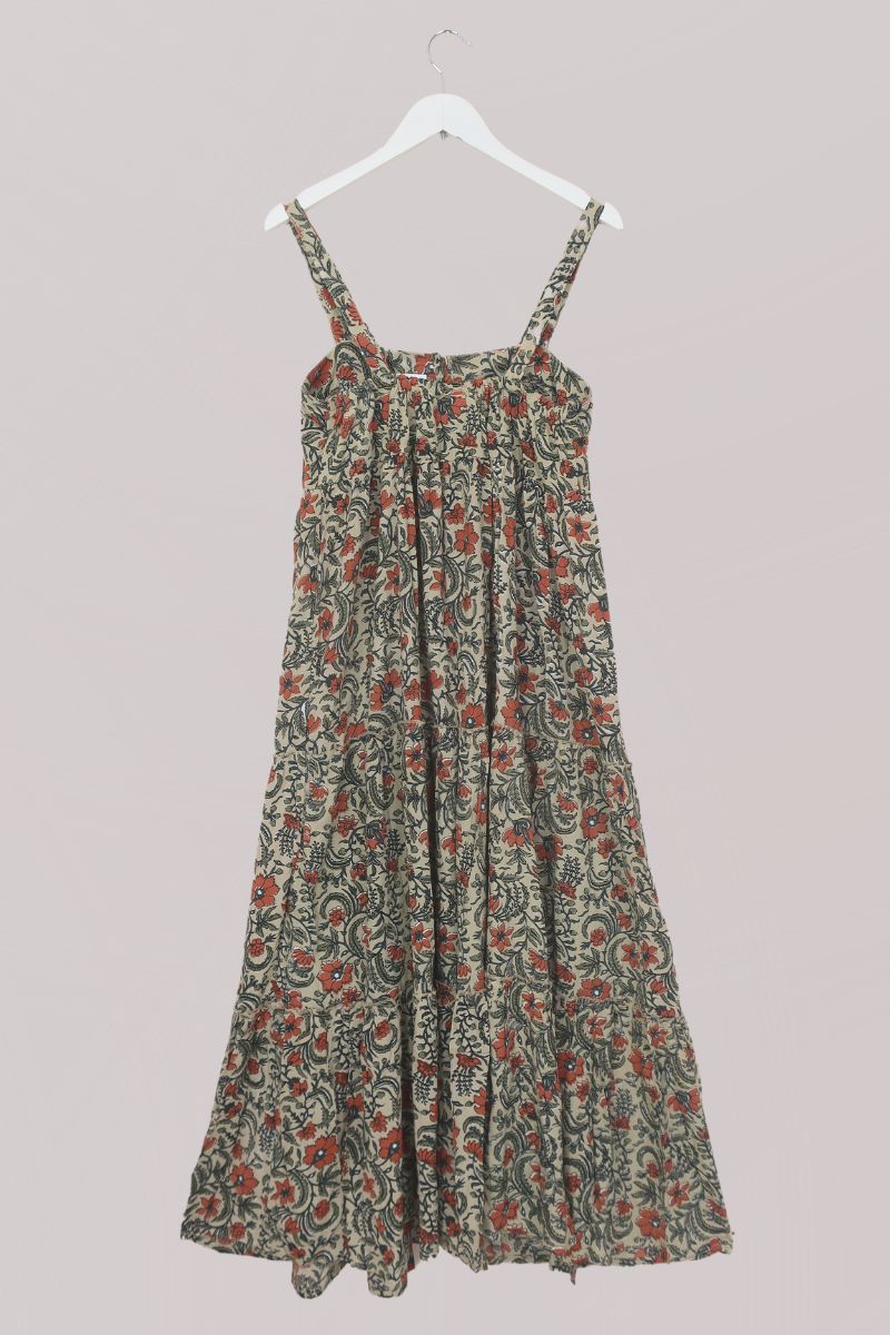 Amelia Block Print Maxi Dress by All About Audrey