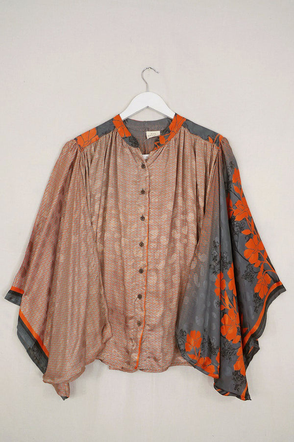 Ophelia Blouse - Iron & Ore - Vintage Sari - Free Size by all about audrey