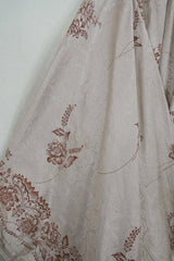 Ophelia Blouse - Champagne & Copper Jacquard - Vintage Sari - Free Size