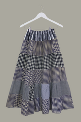 Adelaide Patchwork Maxi Skirt in Giddy for Gingham by All About Audrey