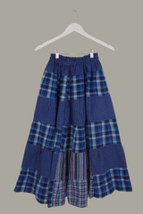 Adelaide Patchwork Maxi Skirt in Blue Without You by All About Audrey