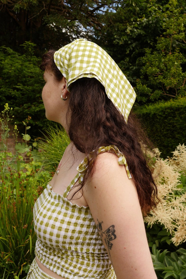 Bandana in Apple Green Gingham by All About Audrey