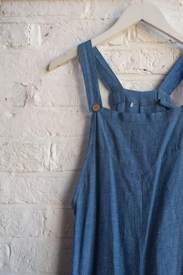 Vintage Dungarees - Organic Cornflower Blue - Size M/L by All About Audrey
