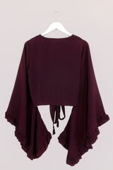 Khroma Venus Wrap Top in Emperor Purple by All About Audrey
