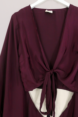 Khroma Venus Wrap Top in Emperor Purple by All About Audrey