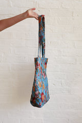 Blue Georgian Floral Tapestry Tote Bag