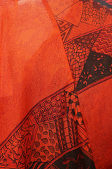 Goddess Dress - Ornate Sunset Orange - Vintage Silk - Free Size