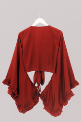 Khroma Venus Wrap Top in Chili Red by all about audrey