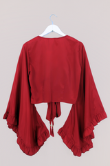 Khroma Venus Wrap Top in Ladybird Red by All About Audrey