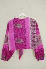 Lola Wrap Top - Cherry Blossom Paisley - Size M/L All About Audrey