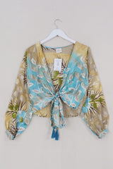 Lola Wrap Top - Desert Oasis Dried Flowers - Size XS by All About Audrey