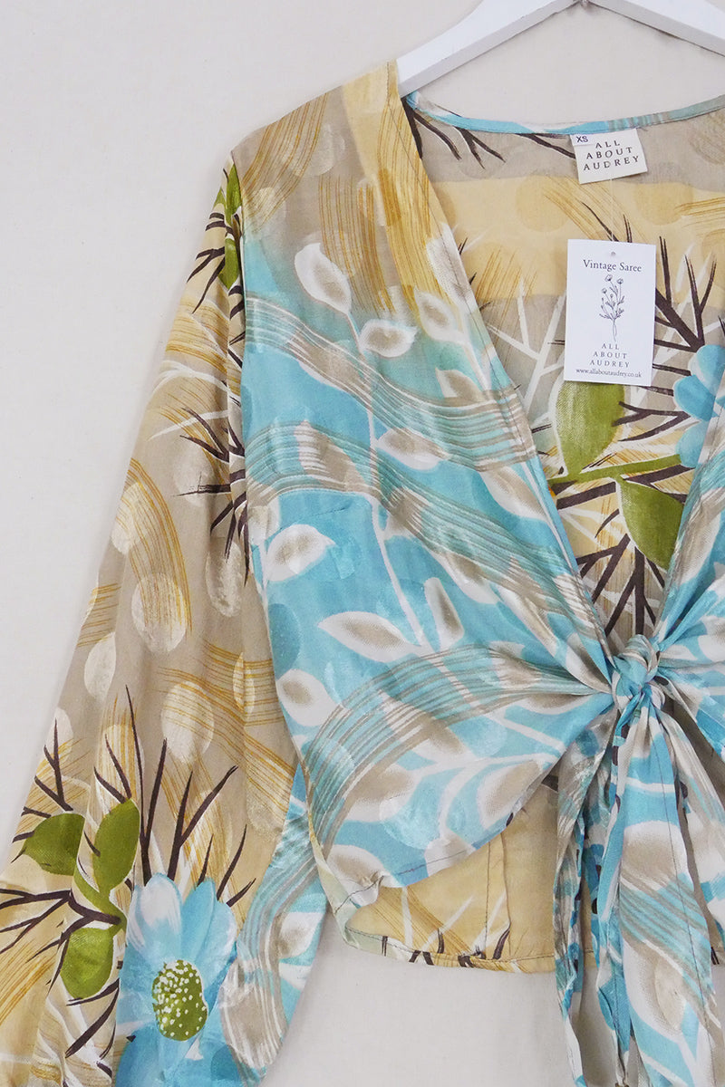 Lola Wrap Top - Desert Oasis Dried Flowers - Size XS by All About Audrey