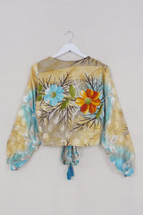 Lola Wrap Top - Desert Oasis Dried Flowers - Size XS by All About Audrey