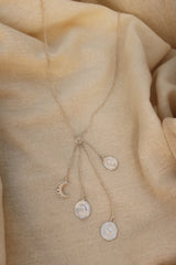 Silver Sun, Moon & Star Necklace by All About Audrey