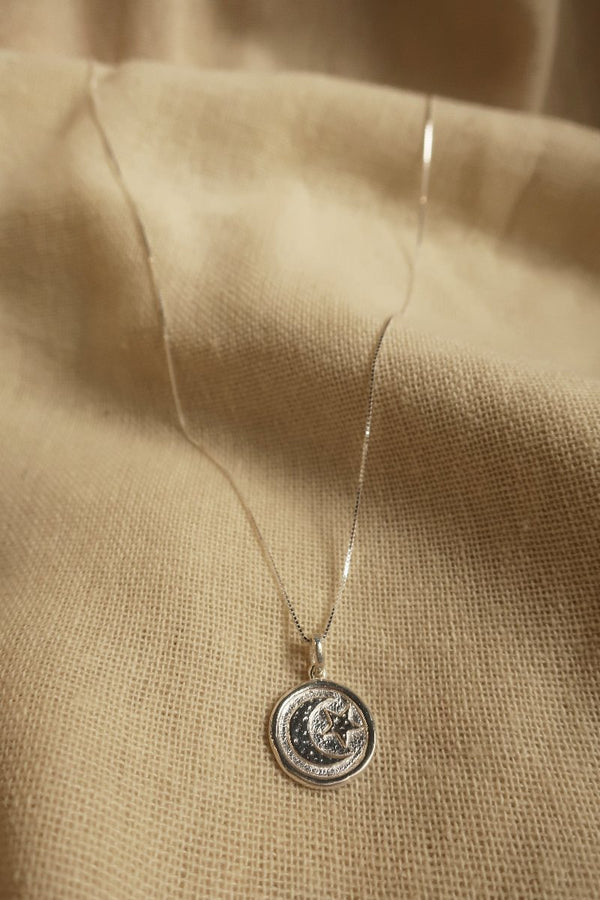 Silver Moon & Stars Charm Necklace by All About Audrey