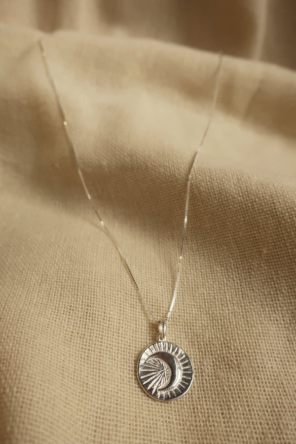 Silver Moon Beam Charm Necklace by All About Audrey