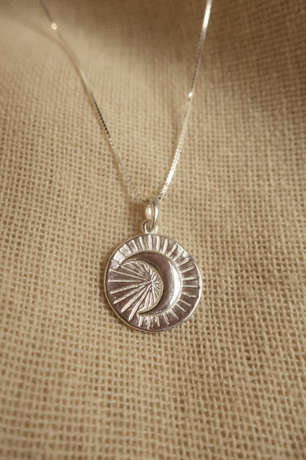 Silver Moon Beam Charm Necklace by All About Audrey