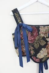 Antoinette Tapestry Corset in Gilded Rose Gold by All About Audrey