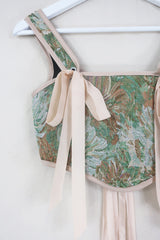 Antoinette Tapestry Corset in Water-Lily Floral - Size XS by All About Audrey