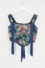 Antoinette Tapestry Corset in Japanese Peony by All About Audrey