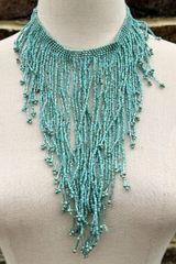 Turquoise Waterfall Beaded Necklace by All About Audrey