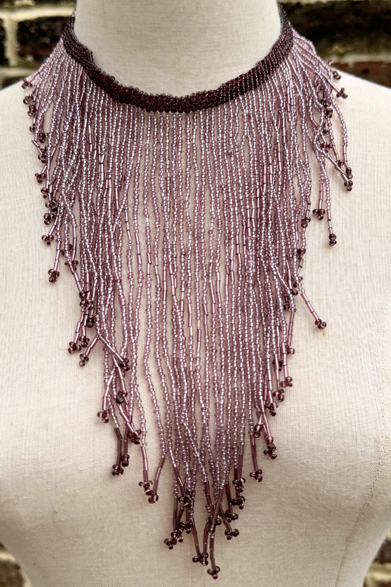 Lavender Waterfall Beaded Necklace by All About Audrey