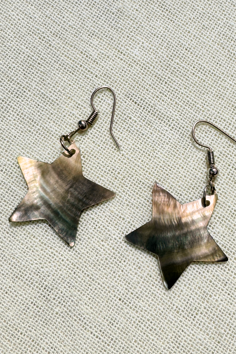 Star Nacre Shell Earrings by All About Audrey