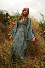 Stevie Maxi Dress in Simone Blue Mandala by All About Audrey