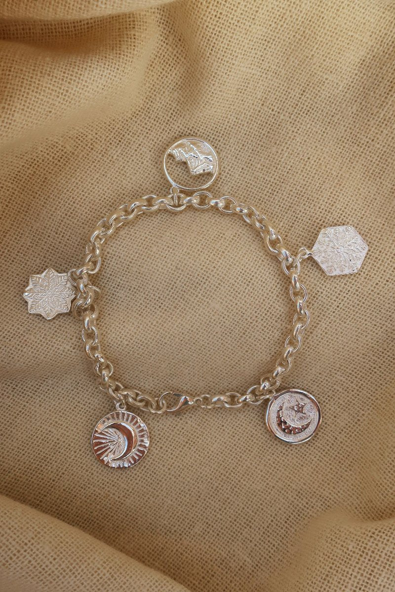 Snowy Mountain Silver Charm Bracelet by All About Audrey