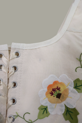 Antoinette Embroidered Corset in Sun Folk Floral by All About Audrey