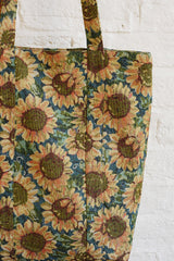 Yellow Sunflower Fields Tapestry Tote Bag