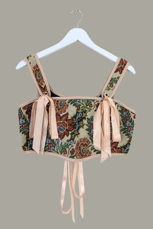 Antoinette Tapestry Corset in Tudor Garden Floral by All About Audrey