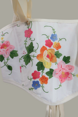 Antoinette Embroidered Corset in Quilted Flower Garland by All About Audrey