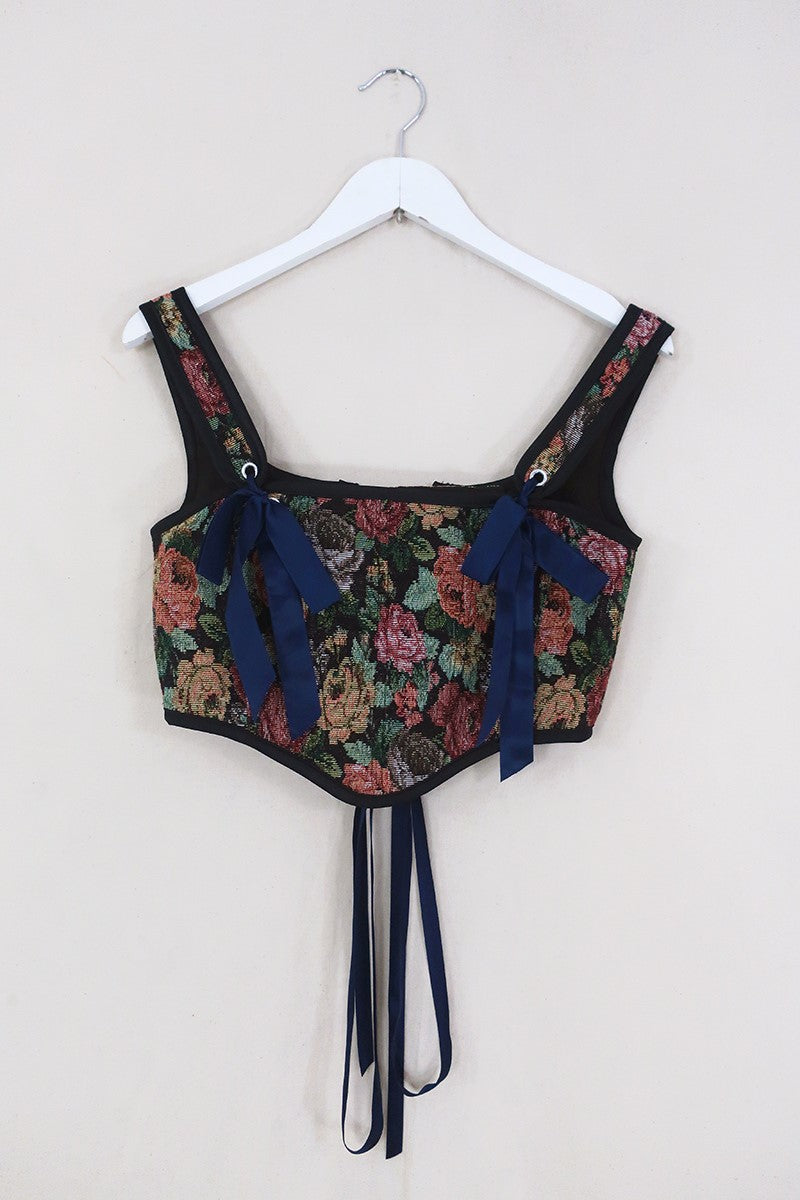 Antoinette Tapestry Corset in Rapunzel's Rose Garden