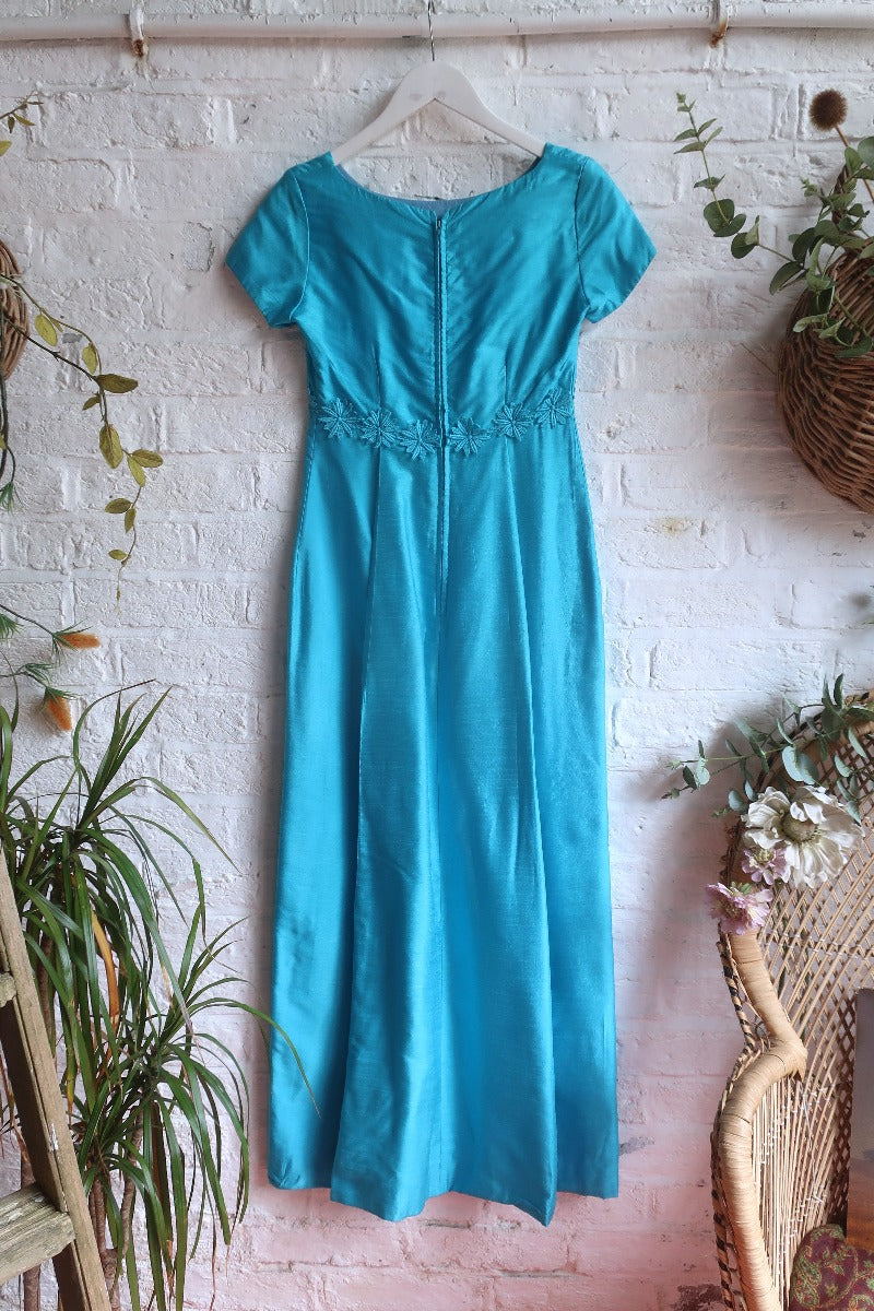 Vintage Dress - Turquoise Blue Empire Line - Size XS by All About Audrey