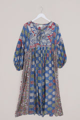 Daisy Maxi Smock Dress -  - Vintage Cotton - Size S/M