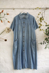 Vintage Light Denim Shirt Dress - Size XL