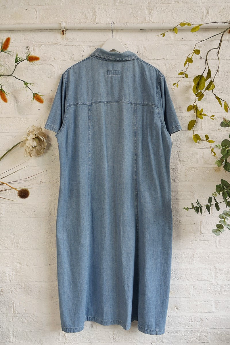 Vintage Light Denim Shirt Dress - Size XL