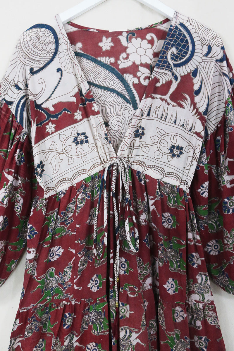 Ornate print hotsell kimono smock dress