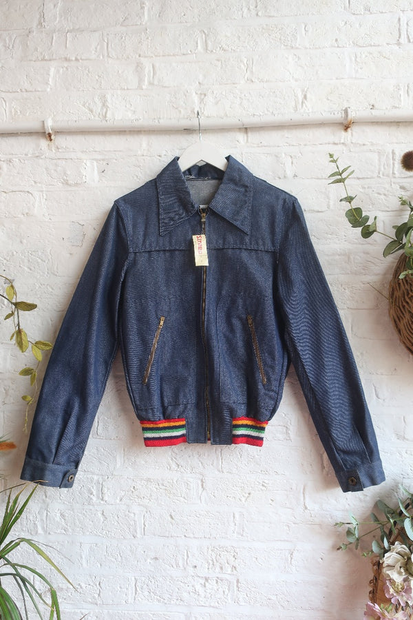 Vintage Retro Denim Jacket - Size S/M by All About Audrey