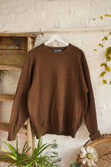 Vintage Cashmere Jumper in Sparrow Brown - Size XL by All About Audrey