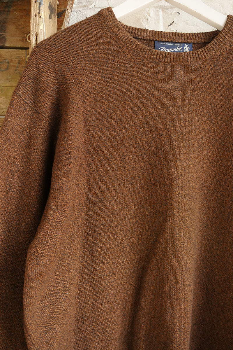 Vintage Cashmere Jumper in Sparrow Brown - Size XL by All About Audrey