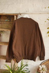 Vintage Cashmere Jumper in Sparrow Brown - Size XL