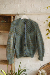 Vintage Knit Cardigan - Sea Green Marl - Size M by All About Audrey