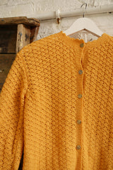 Vintage Knit Cardigan - Honeycomb Hand Knit - Size S by All About Audrey