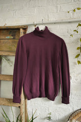 Vintage Cashmere Roll Neck in Mulberry Purple - Size M/L by All About Audrey