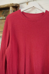 Vintage Cashmere Jumper in Raspberry Crush - Size L by All About Audrey