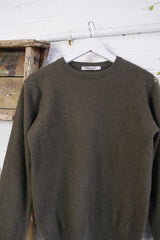 Vintage Cashmere Jumper in Moss Green Marl - Size S/M by All About Audrey