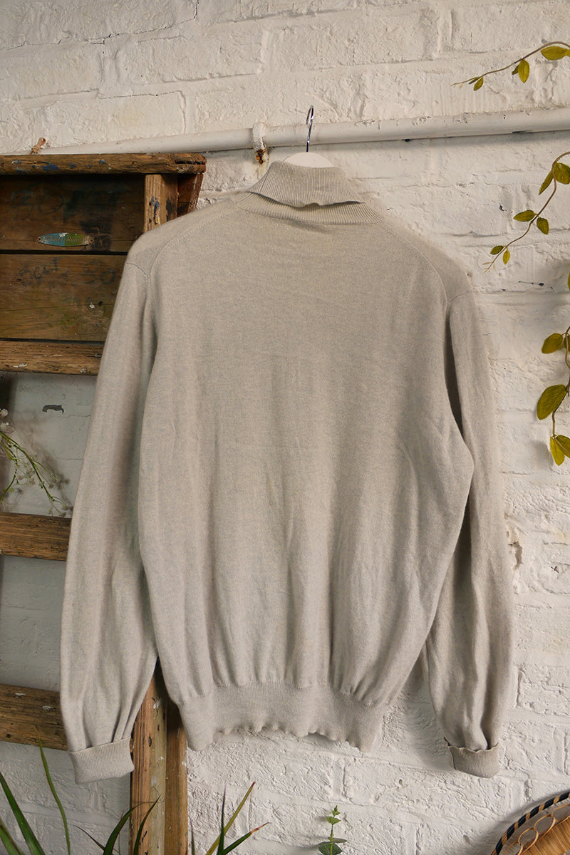 SALE | Vintage Cashmere Roll Neck in Dewdrop Green - Size XXL by All About Audrey