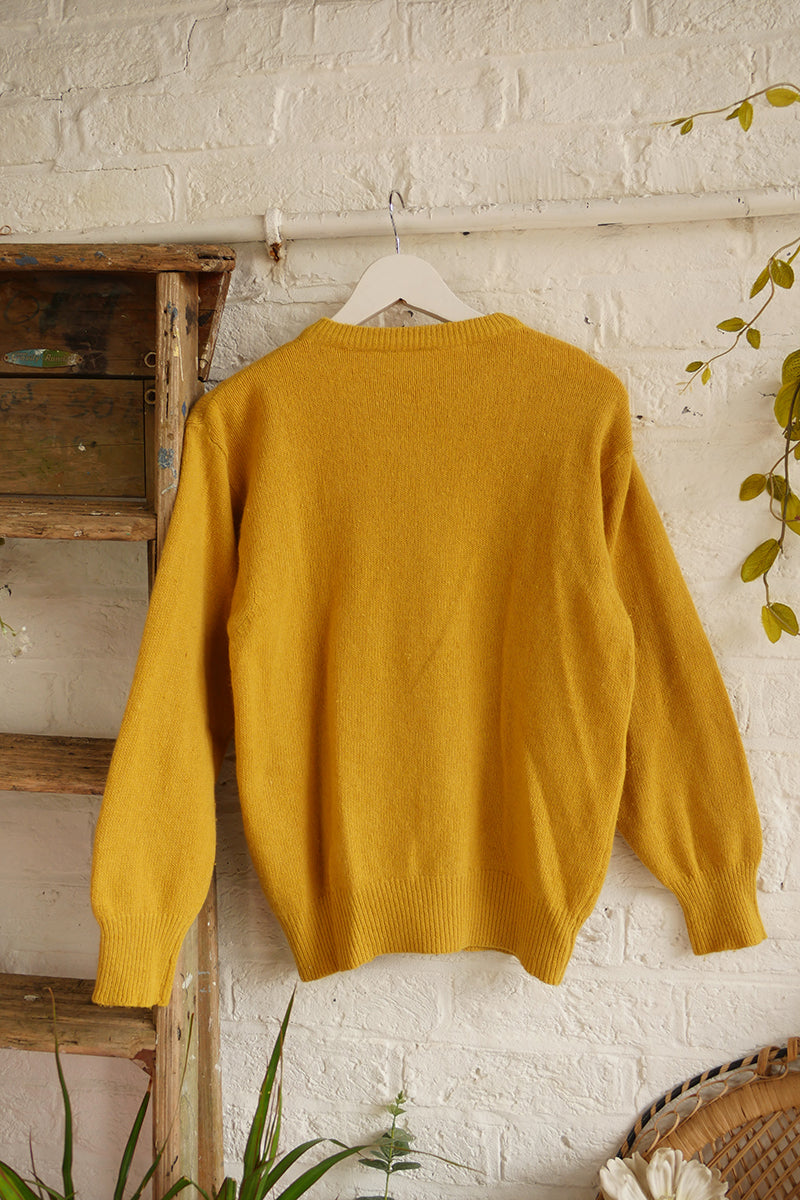 Vintage Knit Cardigan - Soft Country Yellow Rose - Size S by All About Audrey